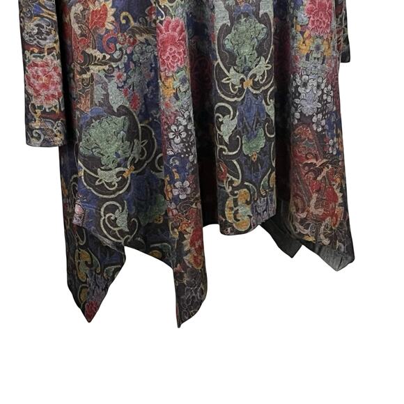 SOFT SURROUNDINGS Women's Petite Large PL Paisley Floral Scoop‎ Neck Long Sleeve - Picture 3 of 10